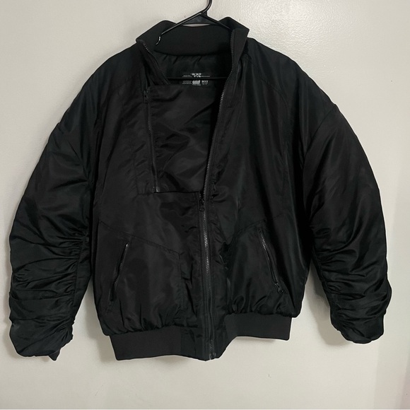 Streetwear Black Bomber Jacket Size Large - Picture 5 of 10